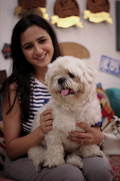 A Girl with Dog in Kraayonz studio