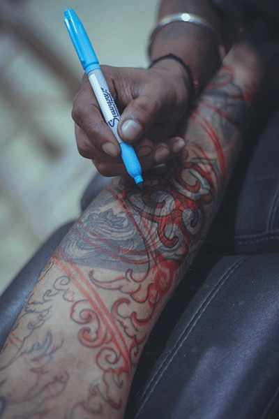 COver up hand Tattoo