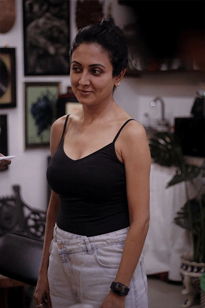 Girl standing AT krayoonz studio