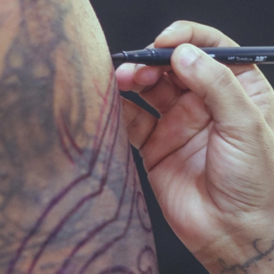 Hand Tattoo making by kraayonz studio