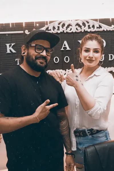 Raveena Tandon Tattoo Made by sameer patange