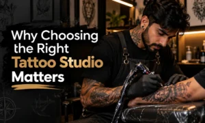 Professional tattoo artist at a tattoo studio in Mumbai