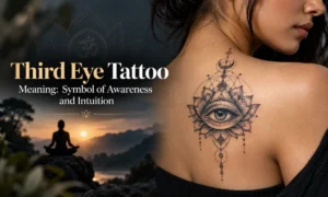 Third eye tattoo design symbolizing spiritual awareness, intuition, and inner wisdom